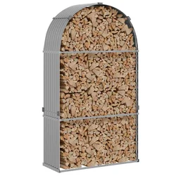 Držač za cjepanice svjetlosivi 120x45x210 cm pocinčani čelik
