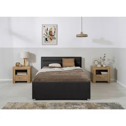Livetastic OBLAZINJENA POSTELJA 120 cm  x 200 cm , les, kovina, umetna masa, tekstil antracit