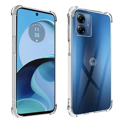 Silikonska futrola s ojačanim rubovima za Motorola Moto G54 - Prozirna KP29999