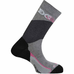 SALOMON ženske smučarske nogavice SIAM Nordic sock 06783-Grey-Fuchsia