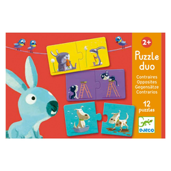 Djeco Puzzle Nasprotja 12x2 kosov