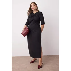 Trendyol Curve Ženska haljina Tbbaw26Ah00053, Crna