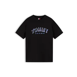 Tommy Jeans Majica DNA vijolično modra/črna/bela