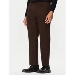 BOSS Chino hlače H-Perino 50572014 Temno rjava Tapered Fit