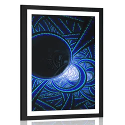 Plakat s paspartujem skrivnostni vzorci - 40x60 black