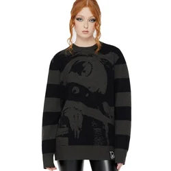 Pulover unisex Corpse Bride - Emily Stripe - KILLSTAR - KSRA013325