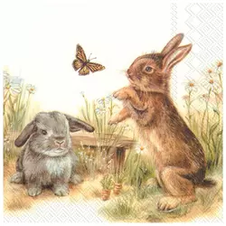 Serviete za decoupage Bunny - 1 kos  (Serviete za decoupage)