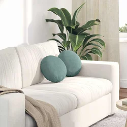 Jastučići za sjedenje 2 pcs Morska zelena O30 x 13 cm Baršun