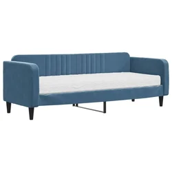Vidaxl Dnevna postelja z vzmetnico modra 80x200 cm žamet
