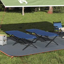 Sklopivi kamperski krevet 2 pcs Plava 210 x 80 x 46 cm
