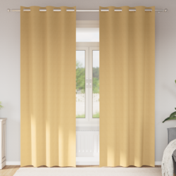 Zavjese za blackout s prstenovima 2 pcs Bež 245 x 140 cm