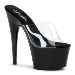 Pleaser Adore-701 Black-Transparent 38