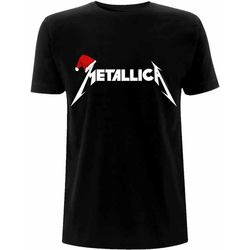 Metallica Majica Santa Hat Logo Black S