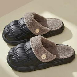 Tople, mekane i udobne papuče | SNUGSLIDES, Crna