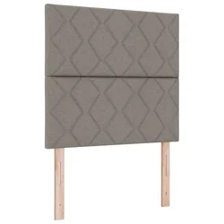 Vidaxl LED Box Spring Postelja z vzglavjem Taupe 120 x 190 cm blago