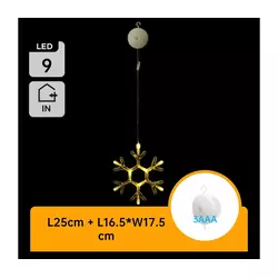 Aigostar - LED Božićna dekoracija LED/3xAAA topla bela pahulja 19cm