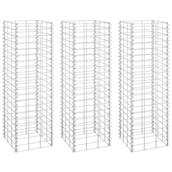 Gabionske povišene gredice 3 kom 30 x 30 x 100 cm željezne