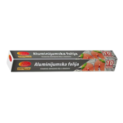 Domaćinski Aluminijumska folija, 10m, debljine 10 mikrona, Siva