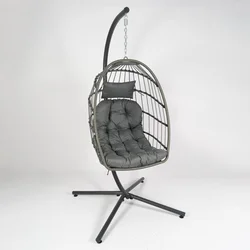 eHomeGarden Ljuljaška jaje Cane, Siva
