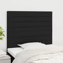 Uzglavlje Crno 90x5x118/128 cm Tkanina