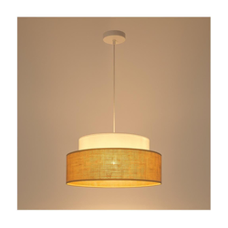 Luster na sajli BOHO 1xE27/60W/230V prečnik 40 cm beli/bež