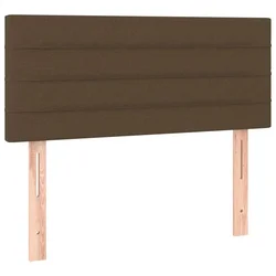 Vidaxl Posteljno vzglavje temno rjavo 100x5x78/88 cm blago
