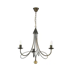ONLI - Luster na lancu MILVIA 3xE14/6W/230V u bronzanoj boji