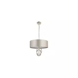 Endon 95216 - Luster na lancu 3xE27/10W/230V prečnik 60 cm siva