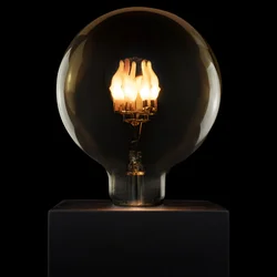 SEGULA LED Fire Flame Line E27 1W G125 dim stoječ 1800K - Steklo