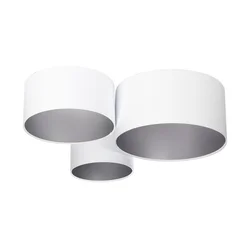 Plafonsko svetlo SPACE 3xE27/60W/230V bela/srebrna