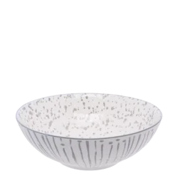 Skleda za kosmiče bela/svetlo-siva 17,8 cm - Basic - 490833