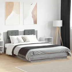 Okvir kreveta s uzglavljem LED boja hrasta sonome 120 x 200 cm