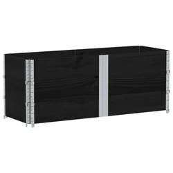 Vrtna sadilica crna 150x50 cm od masivne borovine