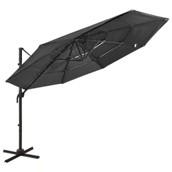 Den Senčnik aluminij antraciten 3x3 m