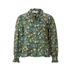 Rich & Royal Bluza smaragd/mešane barve