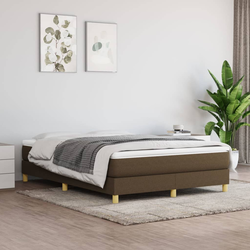 Okvir za krevet s oprugom tamnosmeđi 140 x 200 cm od tkanine