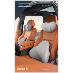 Cicido Set jastuka za vrat i leđa za auto sedište, Sivi