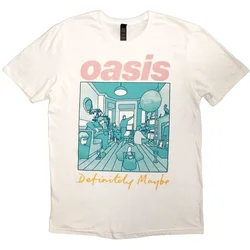 Oasis Majica Definitely Maybe Illustration Colour Unisex White L