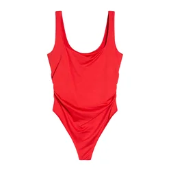 Bershka Bodi majica rdeča