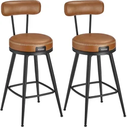 Songmics Barski stoli komplet 2 54x54x905 cm rjava
