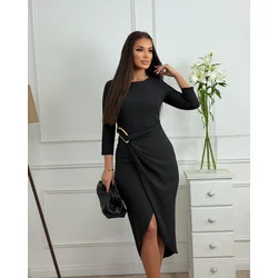 Squareonline Ženska haljina Black Chic, Crna