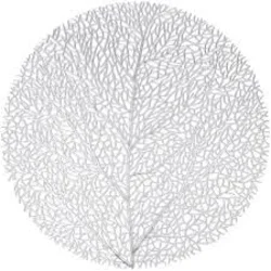 Tognana Okrugli podmetač Kora, 38 cm, Srebrni