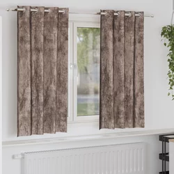Baršunaste zavjese 2 pcs Boja cappuccina 175 x 140 cm Baršun