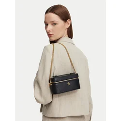 Tory Burch Ročna torba Charlie Quilted East-West 186036 Črna
