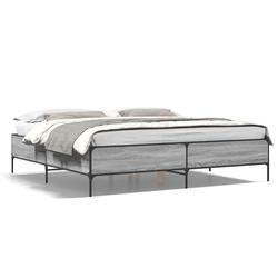 Okvir kreveta boja hrasta 180x200 cm konstruiranog drvo i metal