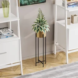 Aberto Design Dekorativna saksija GED-025-A, 23x78x23 cm, O 20 cm,, Crno-zlatna