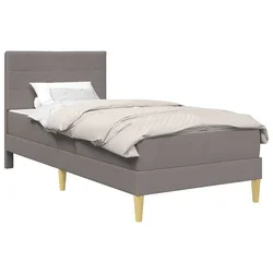 Vidaxl Konstrukcija postelje Taupe 90 x 200 cm Poliester