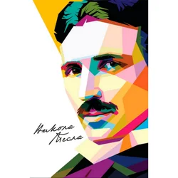 Slika po brojevima Nikola Tesla - pop-art portret