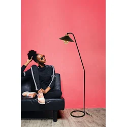 Aberto Design Podna lampa Delta, 155 cm, E27, Crna