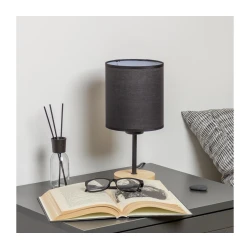 Brilagi - Stona lampa NUBILA WOOD 1xE27/25W/230V hrast/crna